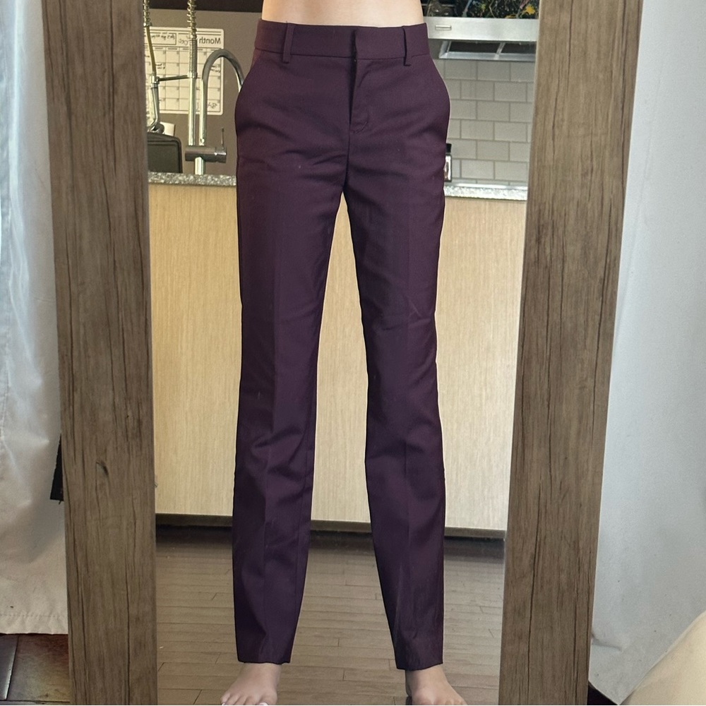 Like New Express Burgundy Work Trouser Pants Size 00